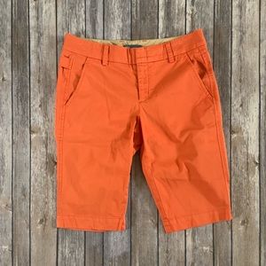 Vince orange side buckle bermuda shorts